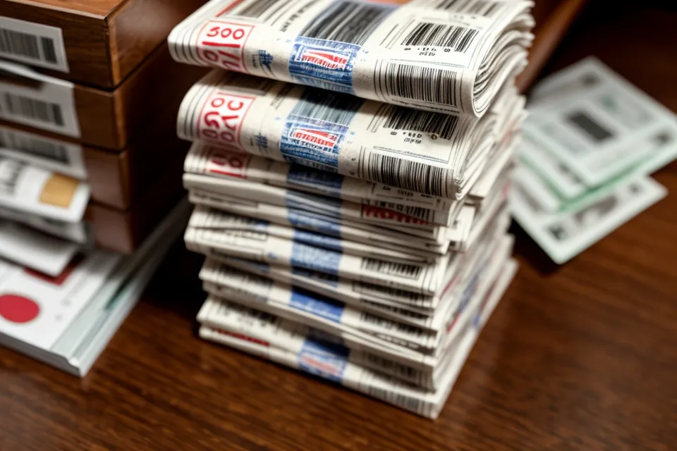 EuroMillions tickets kept in a teacher's school desk drawer.