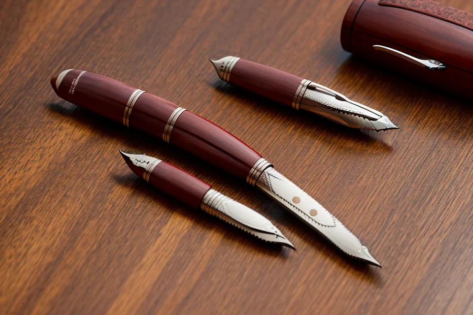 Close-up of manual lottery frequency charts and a fountain pen on graph paper.